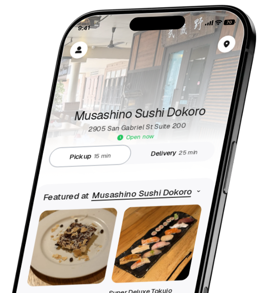 Musashino Sushi Dokoro app preview